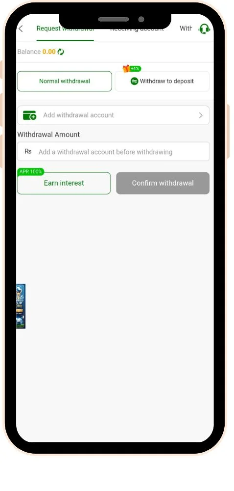 deposit and withdraw